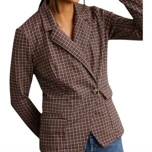 Maeve Collegiate‎ Houndstooth    Knit Blazer